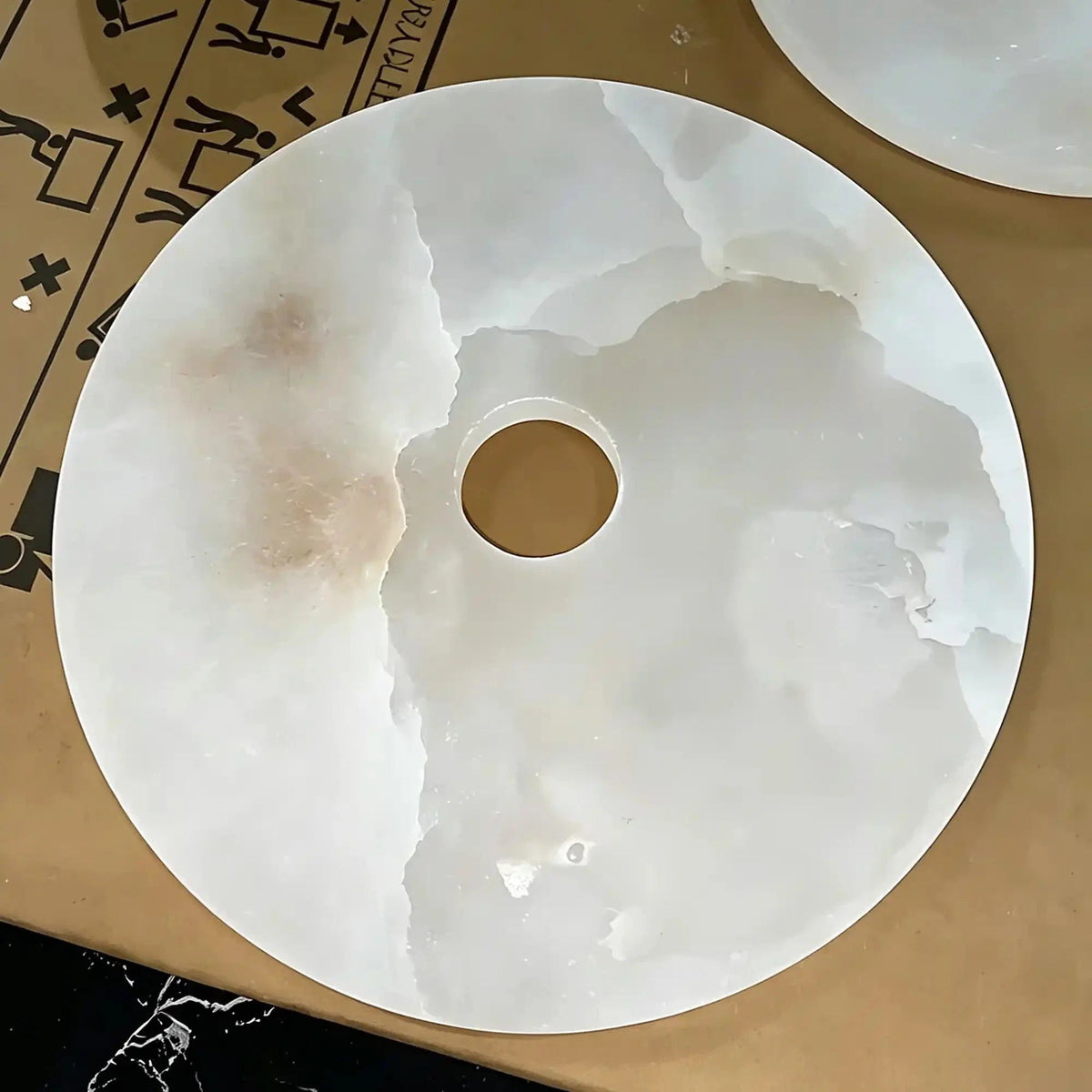 Median Alabaster Flush mount Wall Sconce - Zelno Lighting