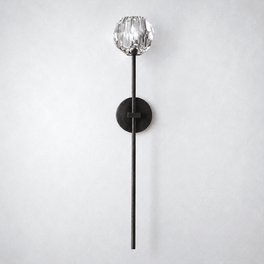 Meridian Clear Crystal Grand Wall Sconce - Zelno