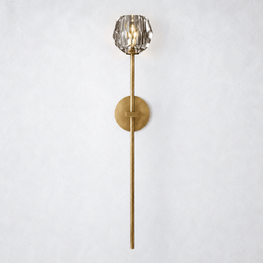 Meridian Clear Crystal Grand Wall Sconce - Zelno