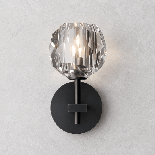 Meridian Clear Glass Sconce - Zelno
