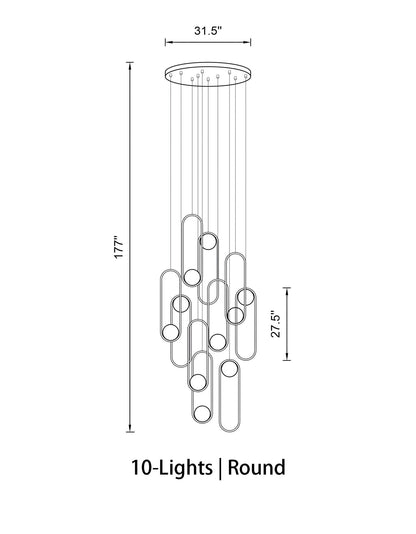 Mila Chandelier - Zelno Lighting