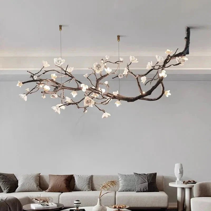 Minas Rustic Tree Branch Chandelier - Zelno Lighting