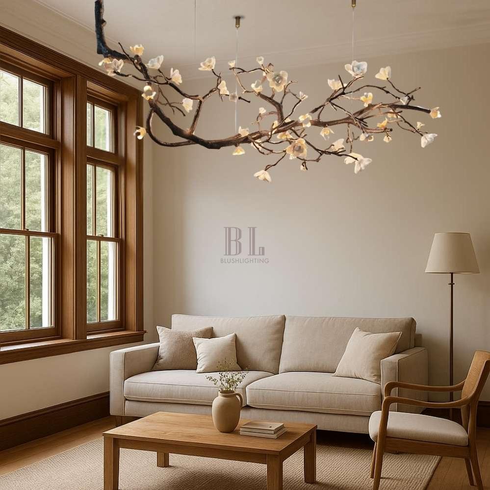 Minas Rustic Tree Branch Chandelier - Zelno Lighting