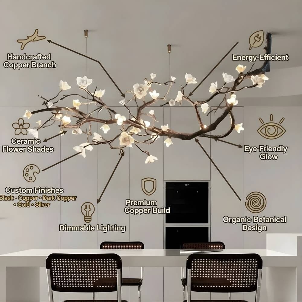 Minas Rustic Tree Branch Chandelier - Zelno Lighting
