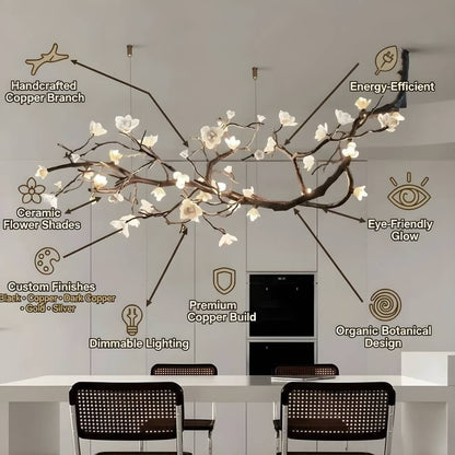 Minas Rustic Tree Branch Chandelier - Zelno Lighting