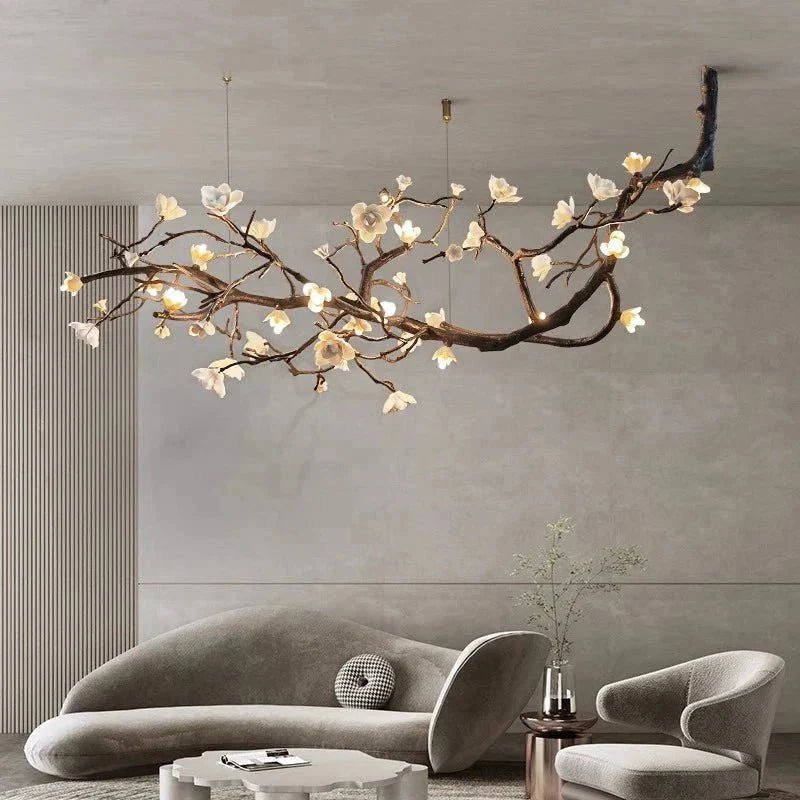 Minas Rustic Tree Branch Chandelier - Zelno Lighting