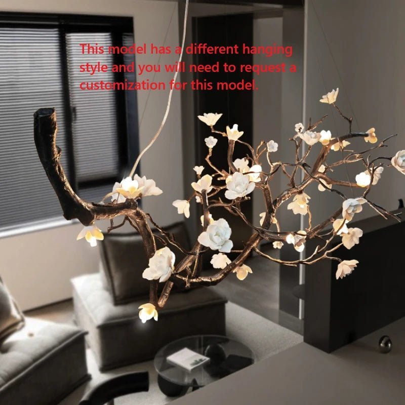 Minas Rustic Tree Branch Chandelier - Zelno Lighting
