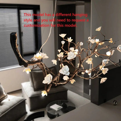Minas Rustic Tree Branch Chandelier - Zelno Lighting