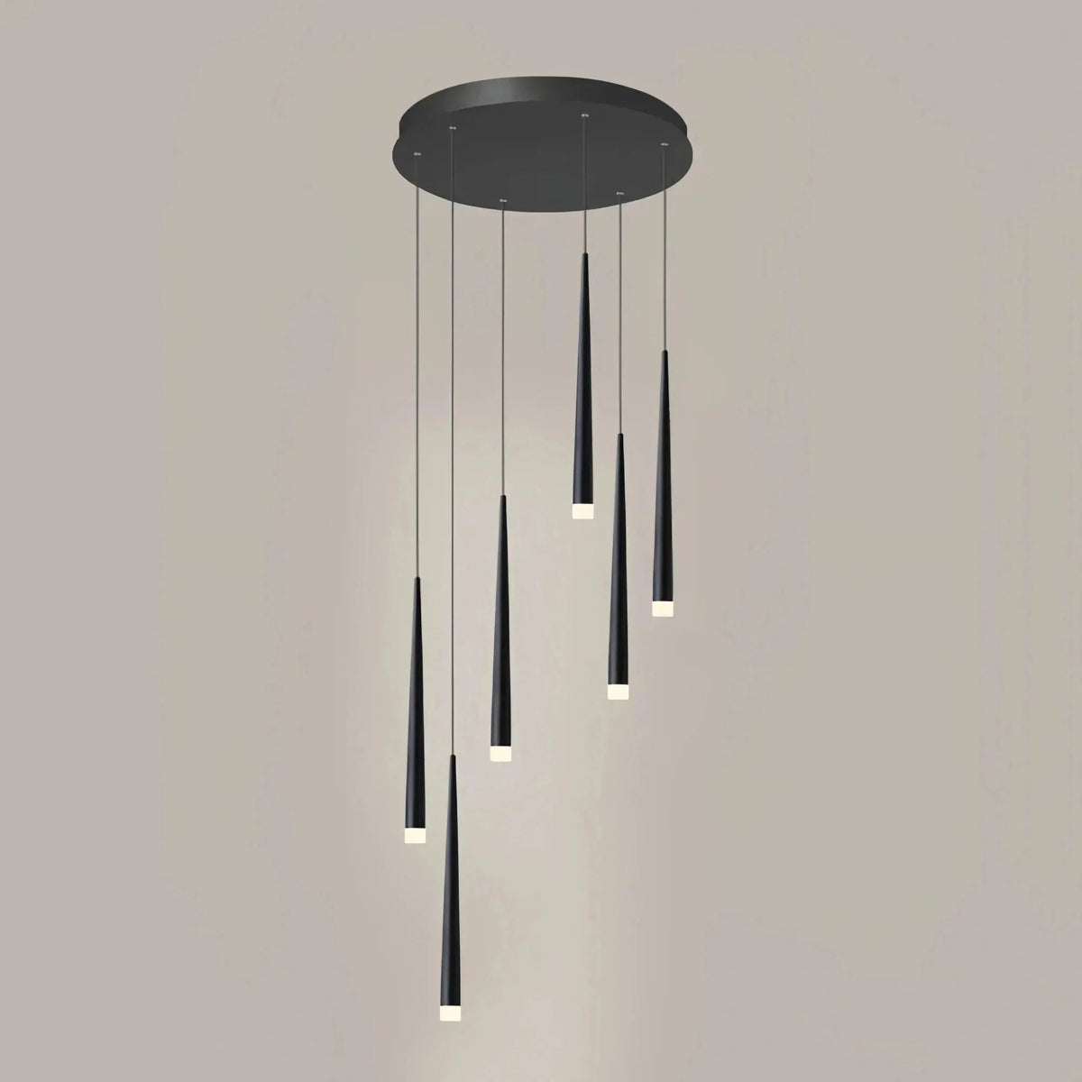 Minimalism Foyer Staircase Chandelier Ceiling Pendant Lighting Fixture For Living Room Entryway In Gold/ Black Finish - Zelno Lighting