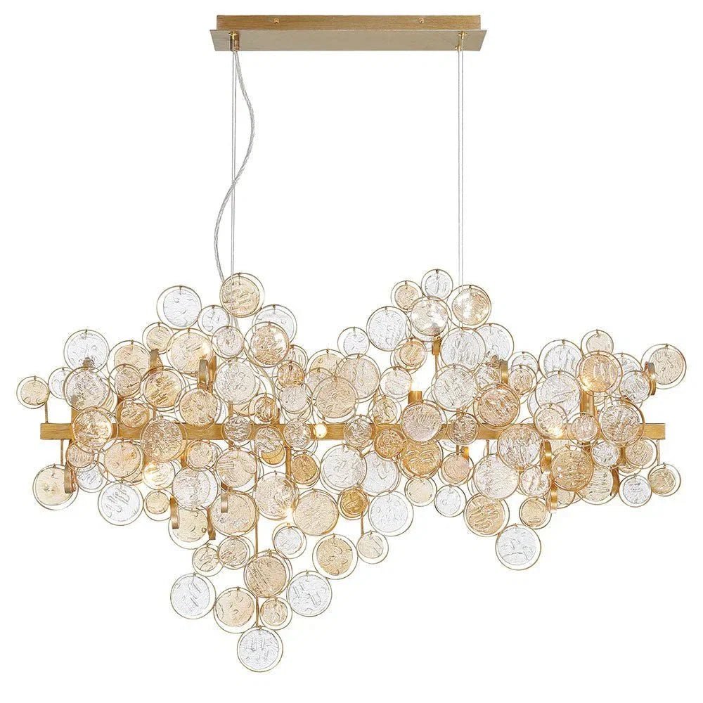 Mirella Trento Clustered Glass Linear Chandelier - Zelno Lighting