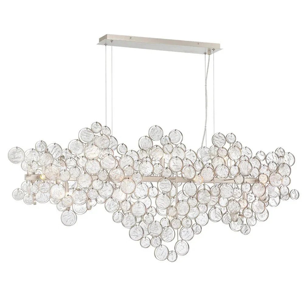 Mirella Trento Clustered Glass Linear Chandelier - Zelno Lighting