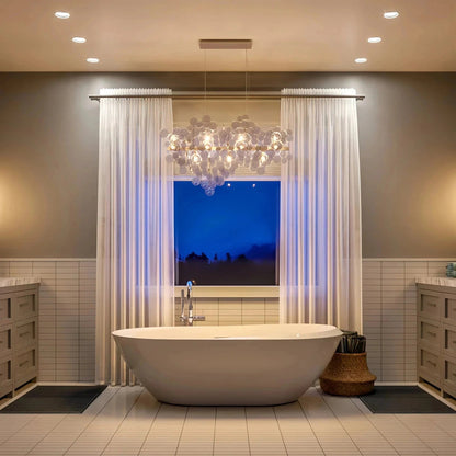 Mirella Trento Clustered Glass Linear Chandelier - Zelno Lighting