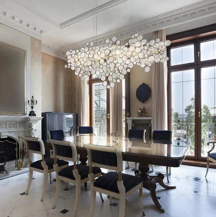 Mirella Trento Clustered Glass Linear Chandelier - Zelno Lighting