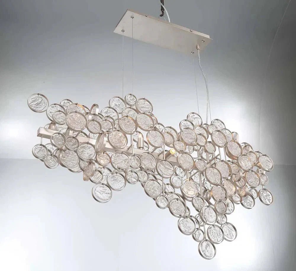 Mirella Trento Clustered Glass Linear Chandelier - Zelno Lighting