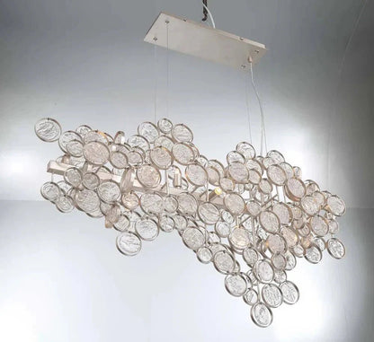 Mirella Trento Clustered Glass Linear Chandelier - Zelno Lighting