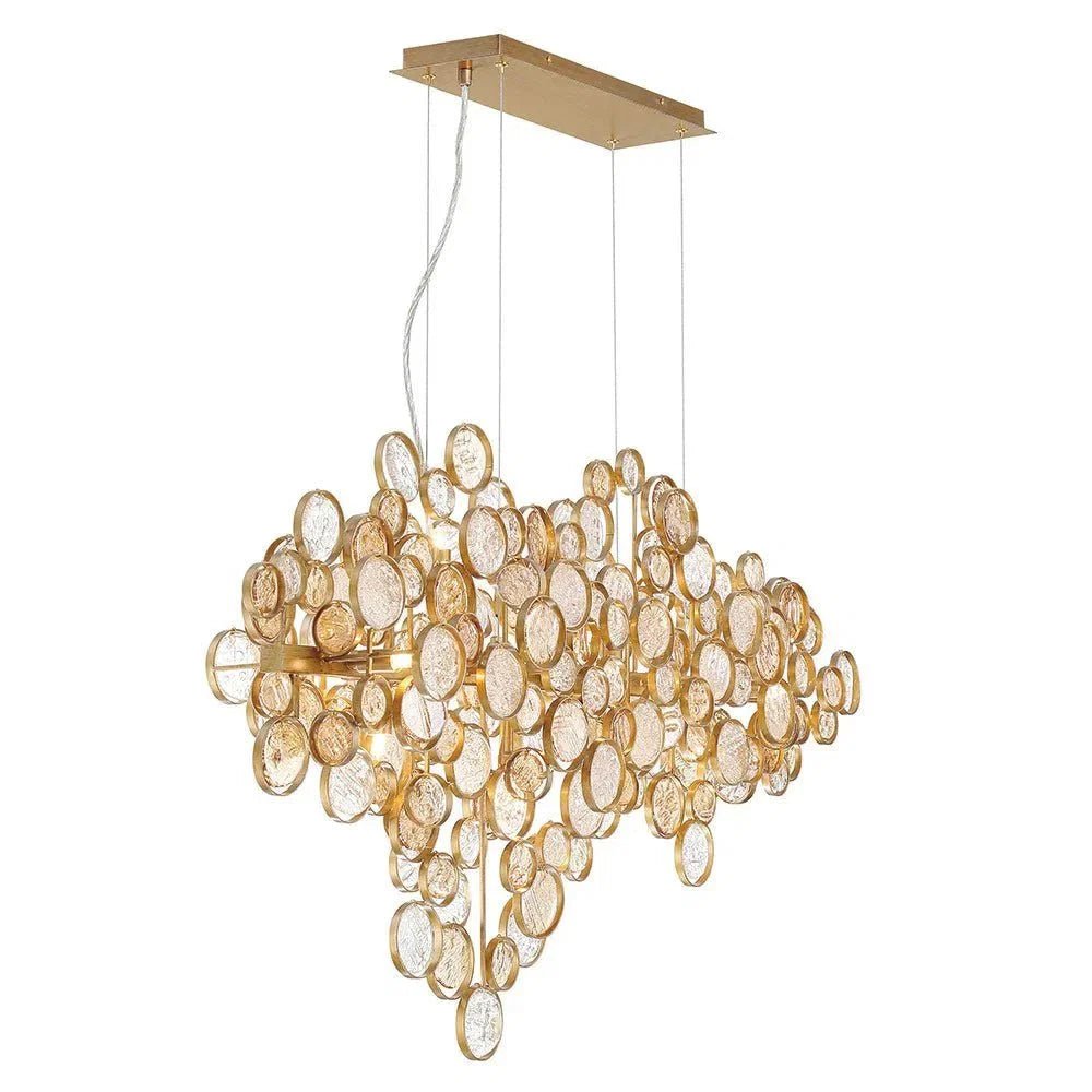 Mirella Trento Clustered Glass Linear Chandelier - Zelno Lighting