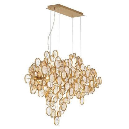 Mirella Trento Clustered Glass Linear Chandelier - Zelno Lighting