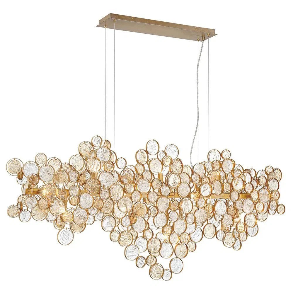 Mirella Trento Clustered Glass Linear Chandelier - Zelno Lighting