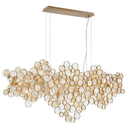 Mirella Trento Clustered Glass Linear Chandelier - Zelno Lighting