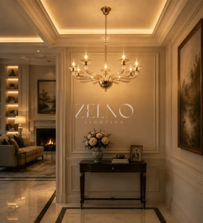 Mirellan Smoke Glass Round Chandelier - Zelno