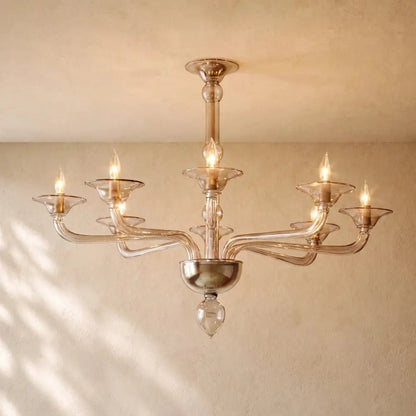 Mirellan Smoke Glass Round Chandelier - Zelno
