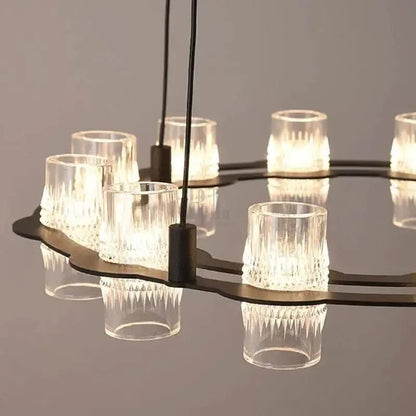 Misty 2-Layer Ring Modern Retro Chandelier - Zelno Lighting