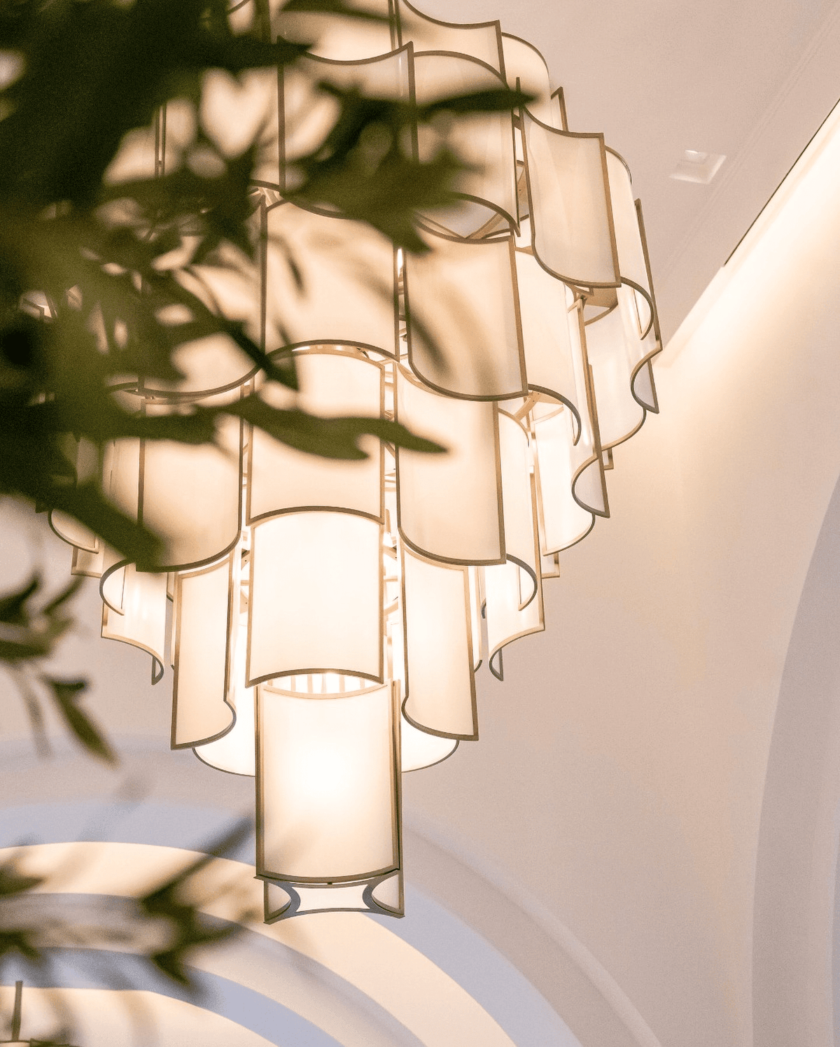 Modern Acrylic Tile Chandelier for High-ceiling - Zelno Lighting