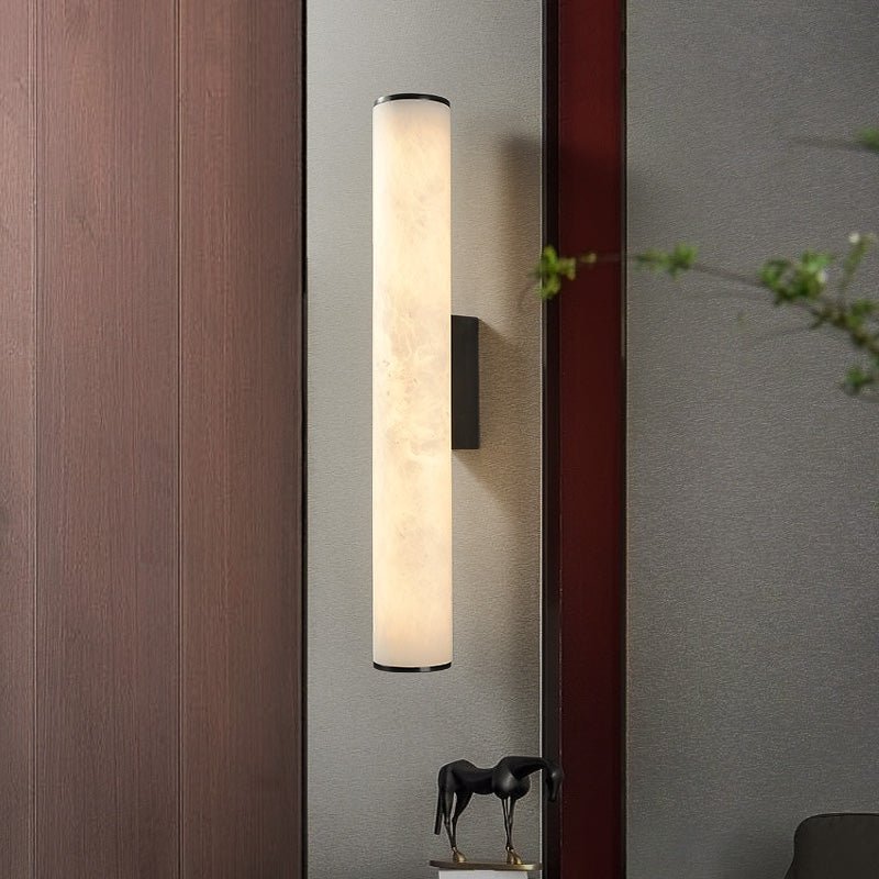 Modern Alabaster Bathroom Sconce - Zelno Lighting