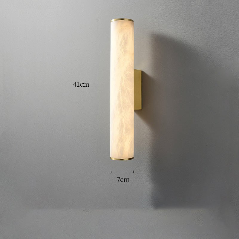 Modern Alabaster Bathroom Sconce - Zelno Lighting