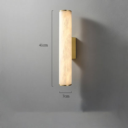 Modern Alabaster Bathroom Sconce - Zelno Lighting