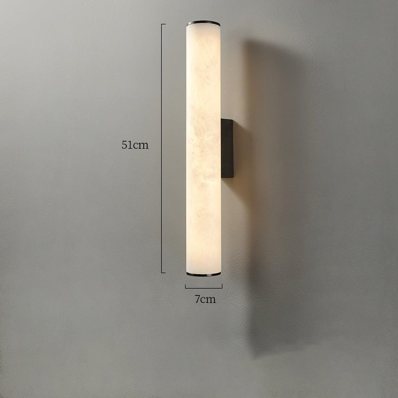Modern Alabaster Bathroom Sconce - Zelno Lighting