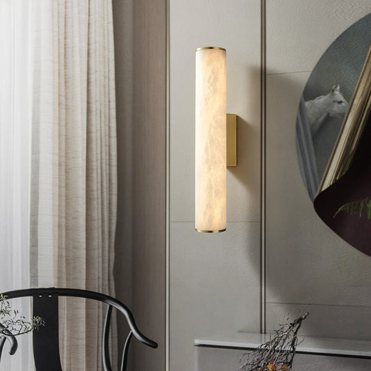 Modern Alabaster Bathroom Sconce - Zelno Lighting