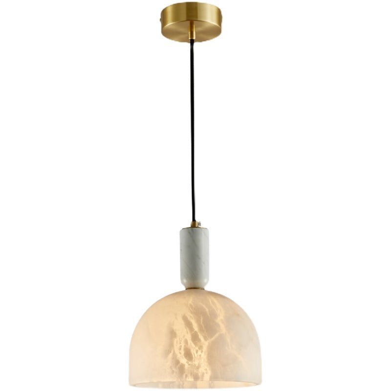 Modern Alabaster Bedside Pendant Light, Bedroom Pendant Lamp - Zelno
