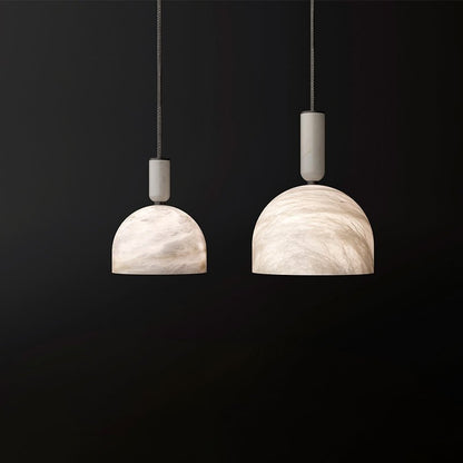 Modern Alabaster Bedside Pendant Light, Bedroom Pendant Lamp - Zelno