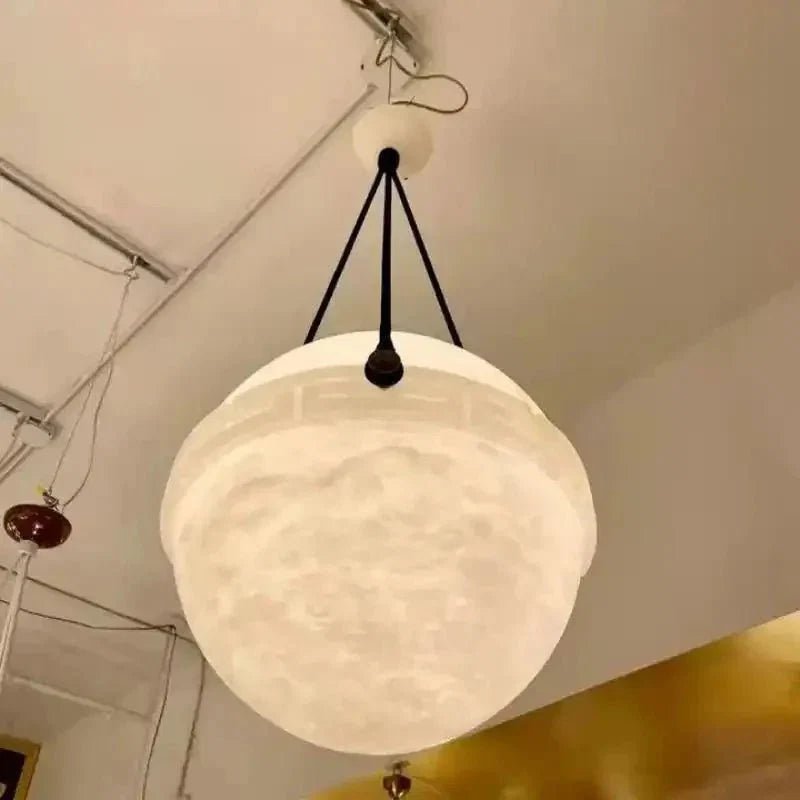 Modern Alabaster Globe Pendant Light - Zelno Lighting