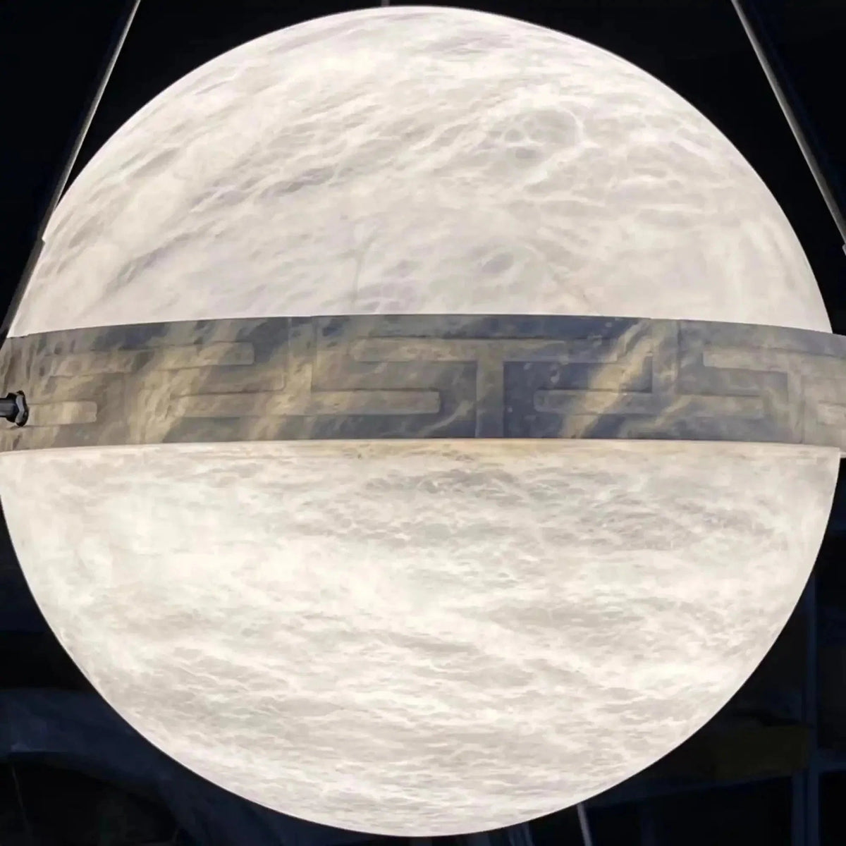 Modern Alabaster Globe Pendant Light - Zelno Lighting