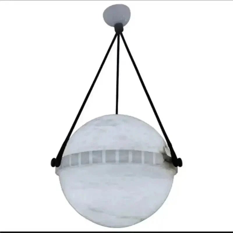 Modern Alabaster Globe Pendant Light - Zelno Lighting