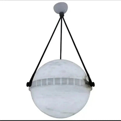 Modern Alabaster Globe Pendant Light - Zelno Lighting