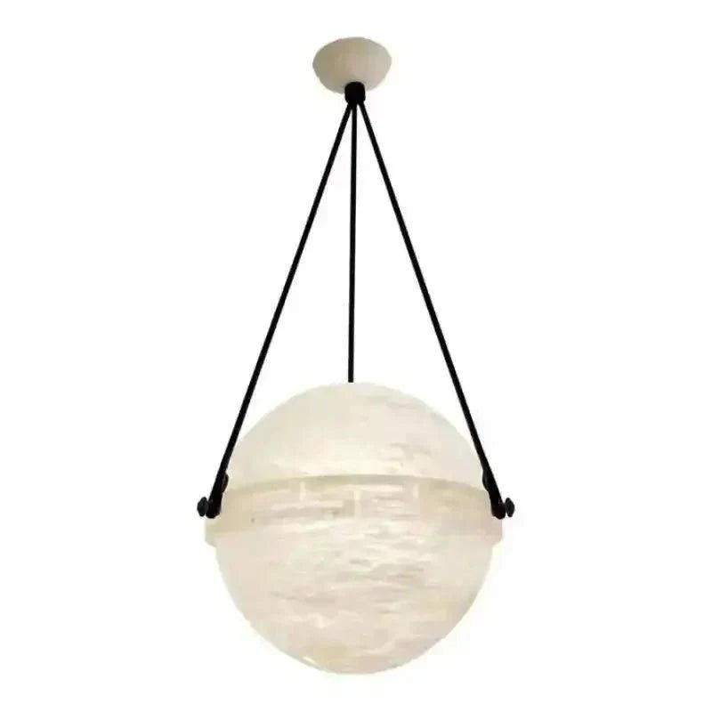 Modern Alabaster Globe Pendant Light - Zelno Lighting