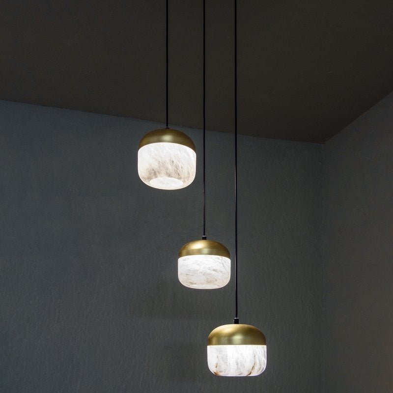 Modern Alabaster Pendant Lamp For Staircase, Kitchen Pendant Light - Zelno Lighting