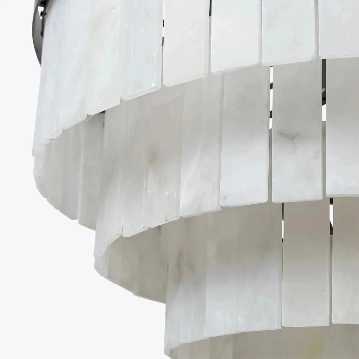 Modern Alabaster Tiered Chandelier - Zelno Lighting