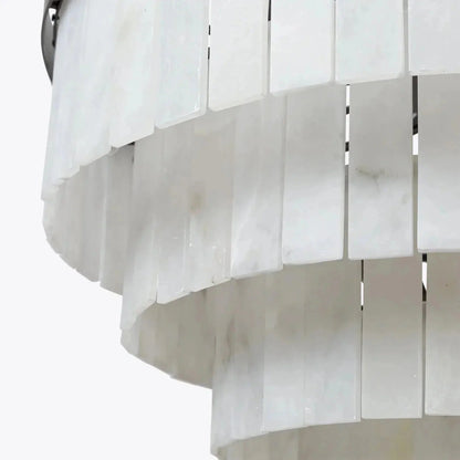 Modern Alabaster Tiered Chandelier - Zelno Lighting