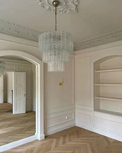 Modern Art Design 3/4/5/7-Tier Hand-blown Glass Tiered Chandelier - Zelno Lighting