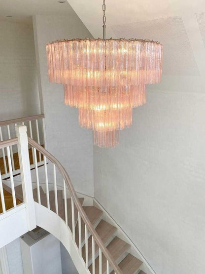 Modern Art Design 3/4/5/7-Tier Hand-blown Glass Tiered Chandelier - Zelno Lighting