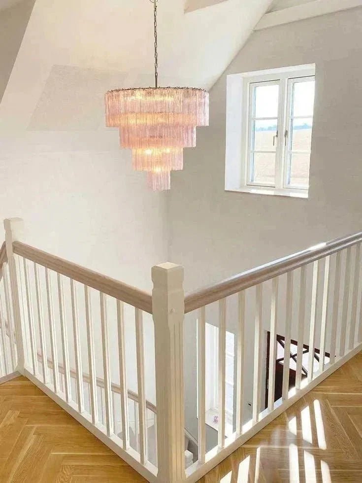 Modern Art Design 3/4/5/7-Tier Hand-blown Glass Tiered Chandelier - Zelno Lighting