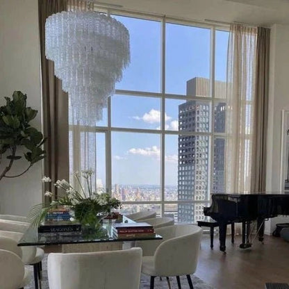 Modern Art Design 3/4/5/7-Tier Hand-blown Glass Tiered Chandelier - Zelno Lighting