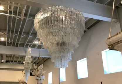 Modern Art Design 3/4/5/7-Tier Hand-blown Glass Tiered Chandelier - Zelno Lighting