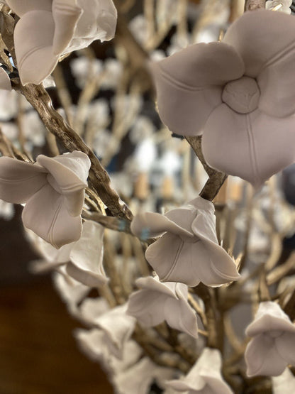 Modern Art Design Lily Ceramic Flower Chandelier for Low-ceiling - Zelno Lighting