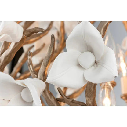 Modern Art Design Lily Ceramic Flower Chandelier for Low-ceiling - Zelno Lighting