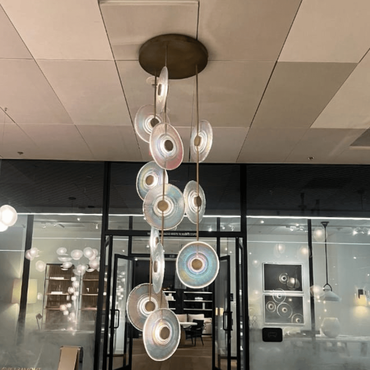 Modern Art Design Radiant Glass Chandelier - Zelno Lighting